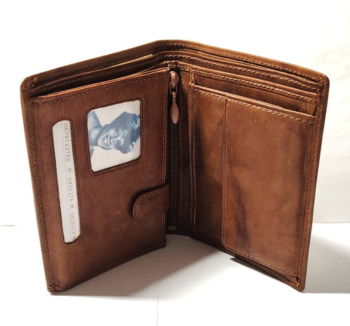 Geldbörse braun leder - geldbÖrse,