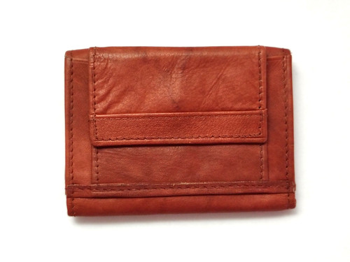 Mini geldbörse braun leder - -braun-,